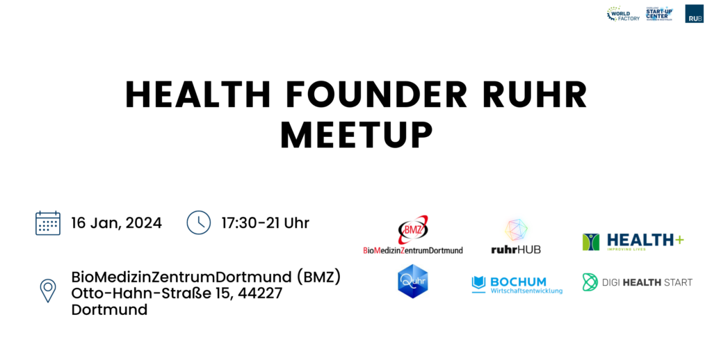 Health Founder Ruhr Meetup Event January 2024